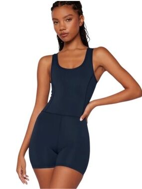 SET Active Sportbody
Shortysuit in Oxford Navy Blue Workout Romper Size Medium